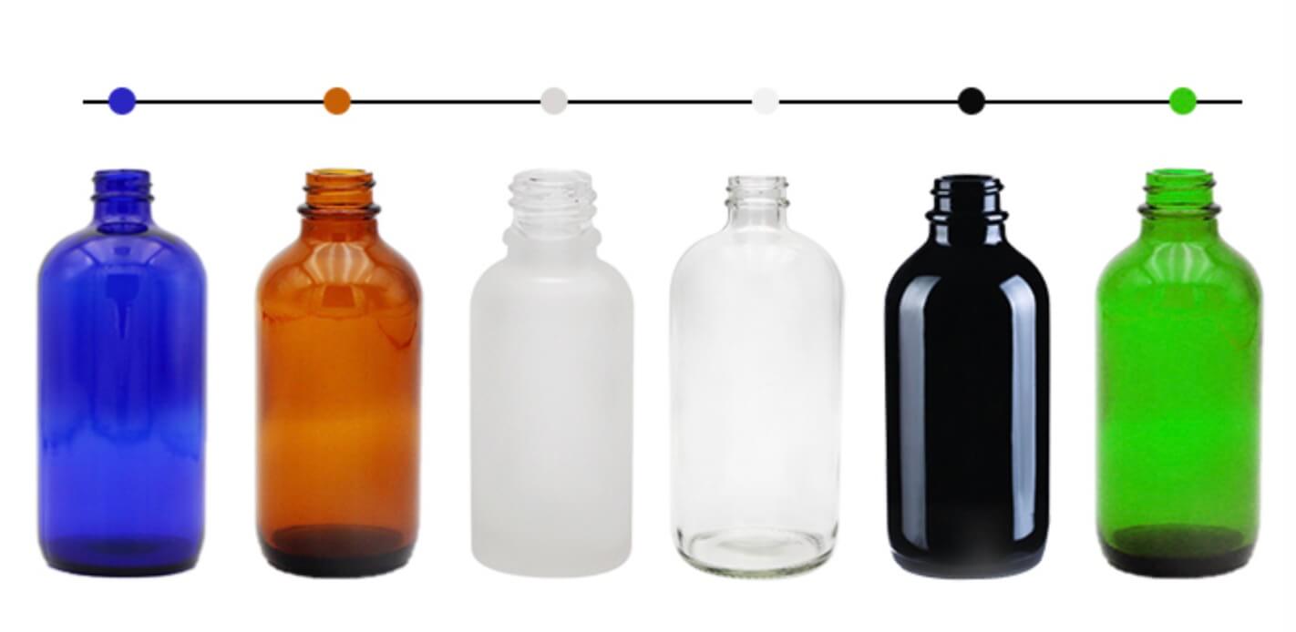 Different Color Glass Essential Bottle