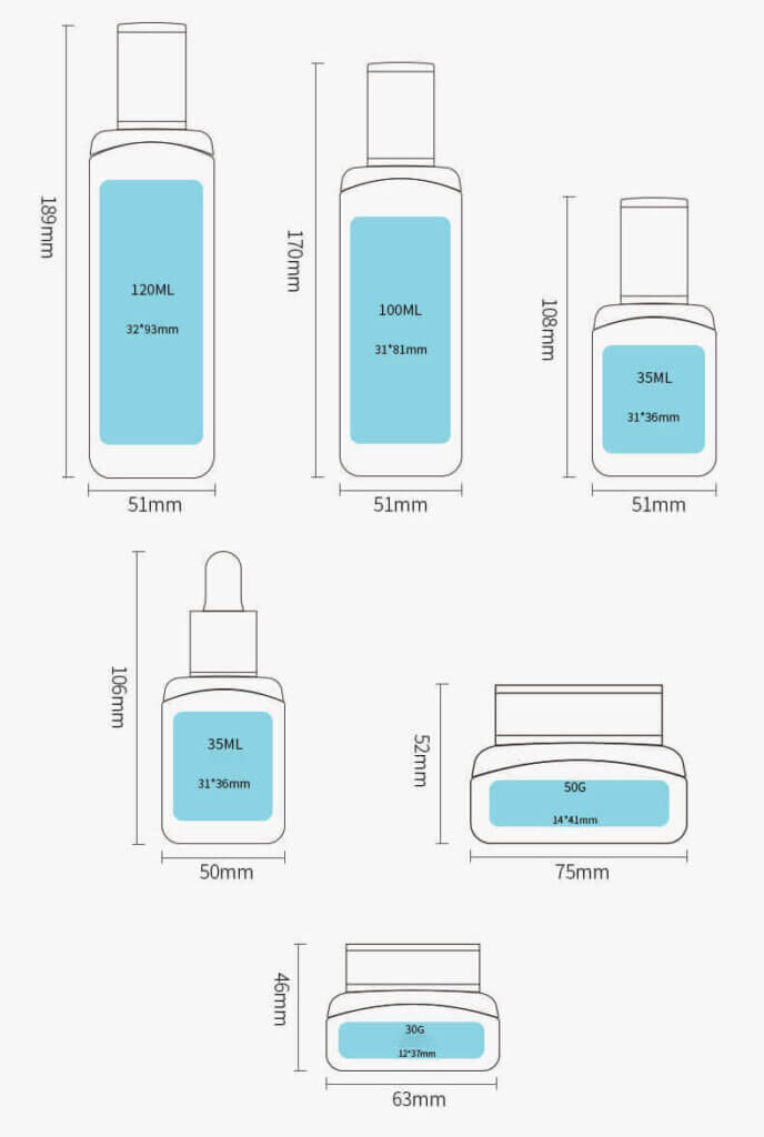 Popular Cosmetics Glass Serum Bottles